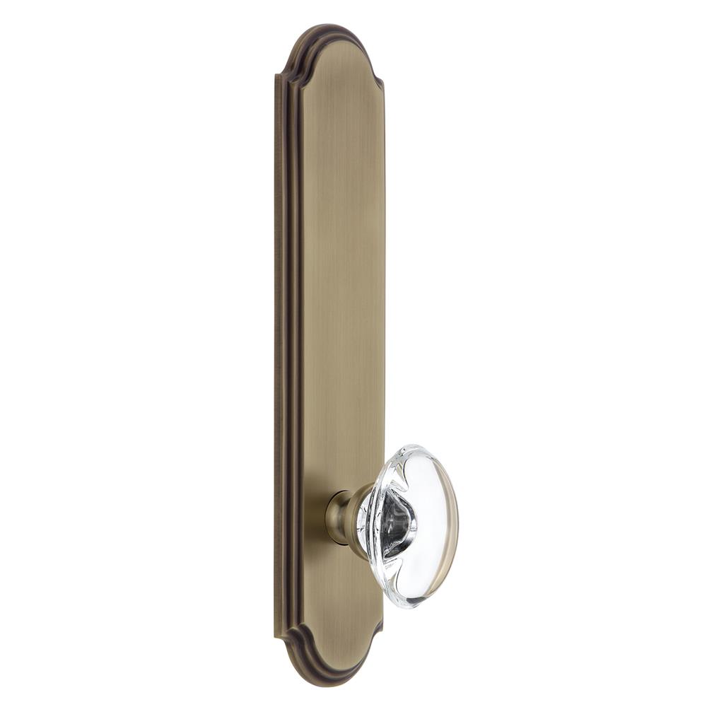 Grandeur by Nostalgic Warehouse ARCPRO Arc Tall Plate Dummy with Provence Knob in Vintage Brass